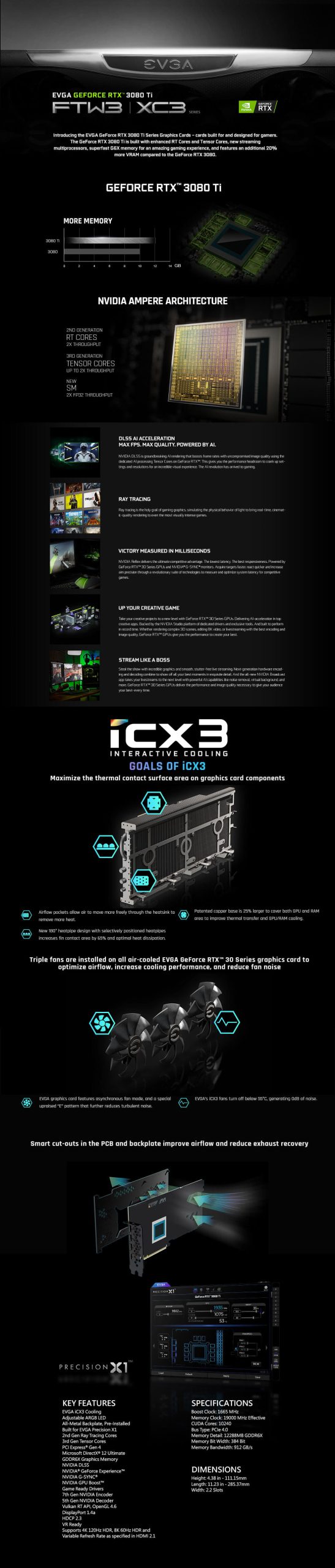 VGA EVGA RTX-3080Ti XC3 ULTRA GAMING 